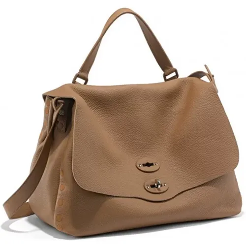 Tan Handbag Postina Pure Leather Cuba , female, Sizes: ONE SIZE - Zanellato - Modalova