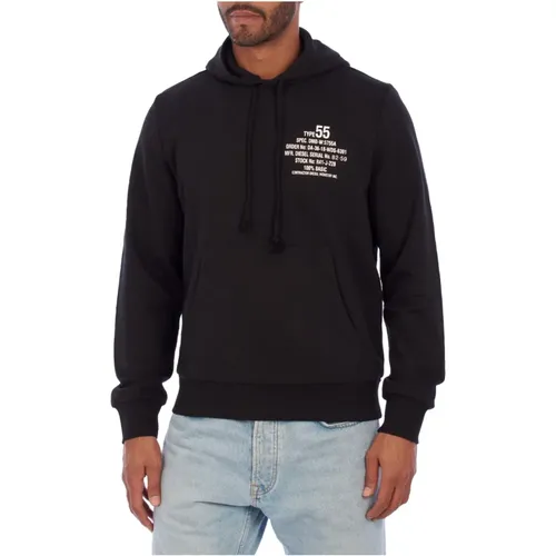 Moderne Kapuzenpullover mit Textdesign , Herren, Größe: M - Diesel - Modalova