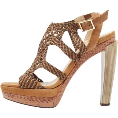 Pre-owned Leather sandals , female, Sizes: 8 UK - Jimmy Choo Pre-owned - Modalova