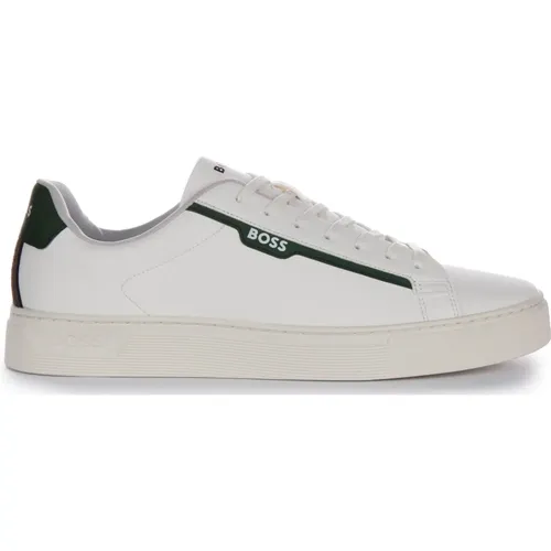 Green Tennis Shoes Men , male, Sizes: 10 UK, 8 UK, 9 UK, 11 UK, 7 UK - Boss - Modalova