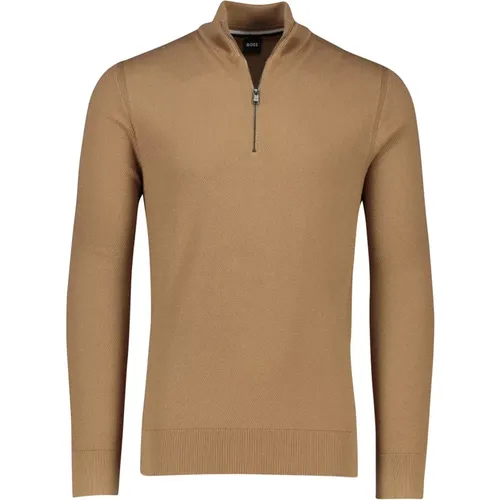 Brauner Pullover Klassisches Design Herren , Herren, Größe: M - Hugo Boss - Modalova