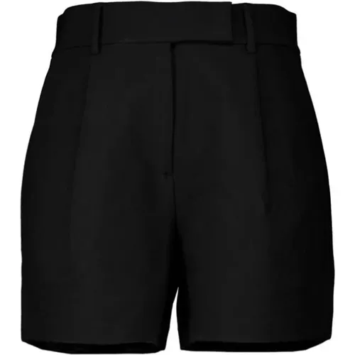Schwarze High-Waisted Plissierte Shorts Damen , Damen, Größe: M - Co'Couture - Modalova