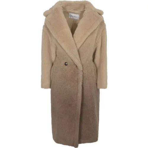 Gradient Faux-Fur Alpaca Wool Coat , female, Sizes: XS, S - Max Mara - Modalova