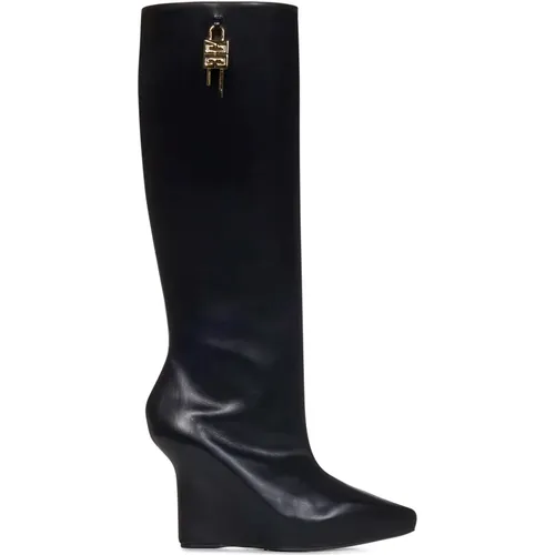 Schwarze Slip-on Stiefel mit G-Lock Vorhängeschloss - Givenchy - Modalova