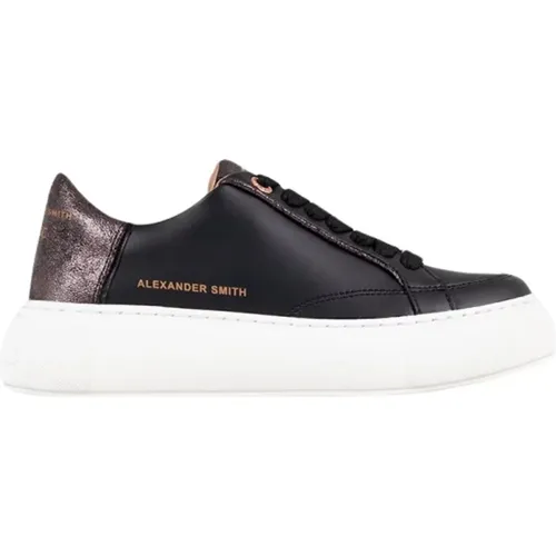 Umweltfreundliche Schwarze Damensneaker , Damen, Größe: 39 EU - Alexander Smith - Modalova