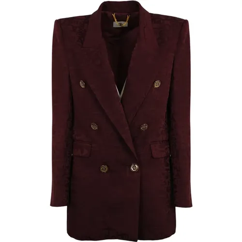 Doppelreihiger Jacquard-Blazer für Damen - Elisabetta Franchi - Modalova