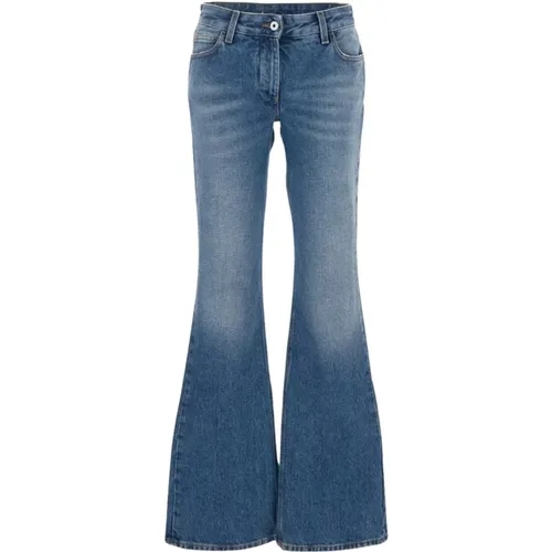 Flared Jeans , Damen, Größe: W25 - Off White - Modalova