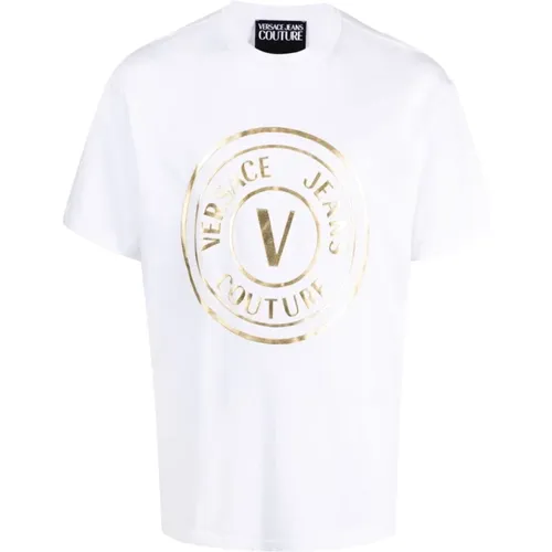 Logo T-shirt , male, Sizes: XL, S, M, L - Versace Jeans Couture - Modalova