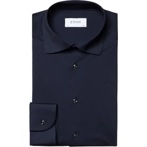 Dark Four-Way Stretch Contemporary Shirt , male, Sizes: XL - Eton - Modalova