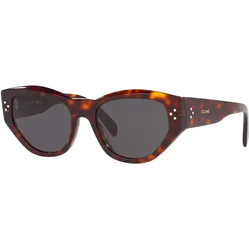 Brown frame with grey lenses , female, Sizes: 54 MM - Celine - Modalova