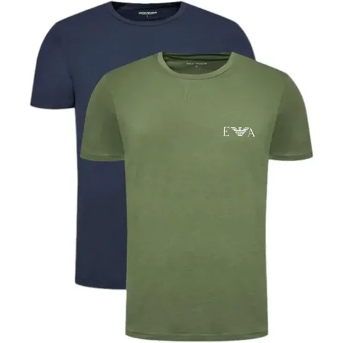 Baumwoll-Stretch T-Shirts Pack , Herren, Größe: M - Emporio Armani - Modalova