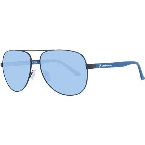 Schwarze Aviator Polarisierte Sonnenbrille Blaue Gläser - BMW - Modalova