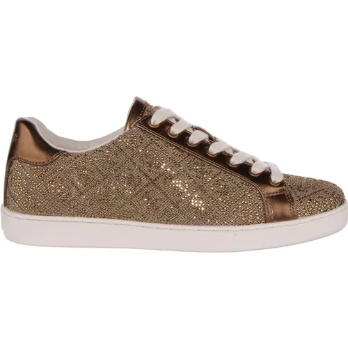 Rhinestone Casual Trainers Women , female, Sizes: 8 UK, 6 UK, 4 UK, 5 UK - Guess - Modalova