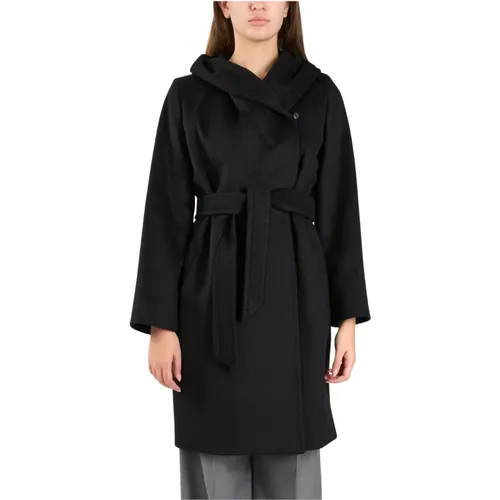 Hooded Wool Coat Newmang Style , female, Sizes: XS, M, S, L - Max Mara Studio - Modalova