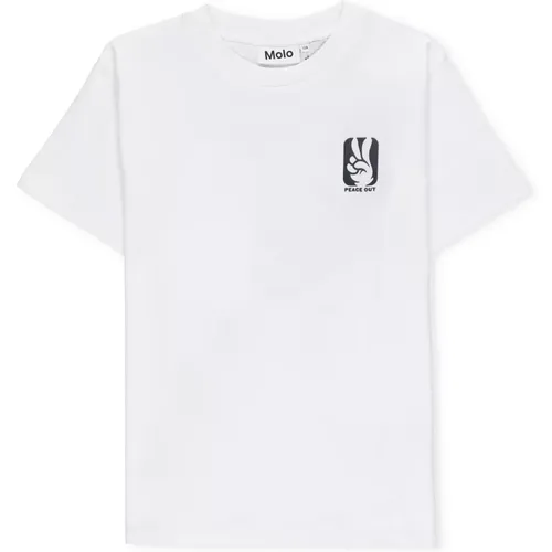 Jungen Weißes T-Shirt mit Drucken - Molo - Modalova