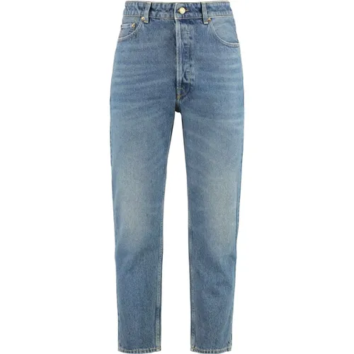 Kontrastnähte Straight Leg Jeans , Herren, Größe: W33 - Golden Goose - Modalova