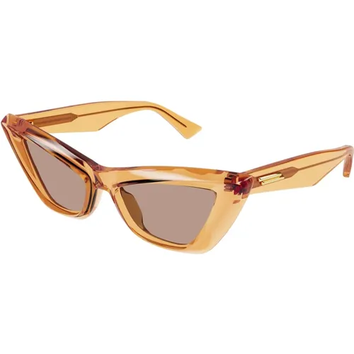 Gold/Red Sunglasses Bv1101S , female, Sizes: 53 MM - Bottega Veneta - Modalova