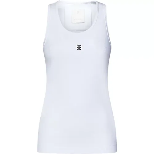 Slim Fit Top with Metallic Logo , female, Sizes: S - Givenchy - Modalova