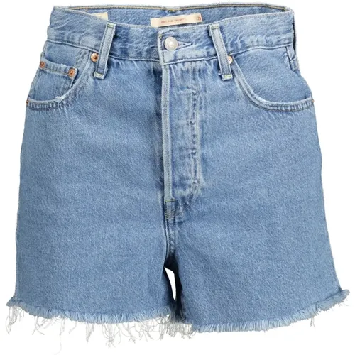 Levi's, Chic Denim-Shorts mit Fransensaum , Damen, Größe: W28 - Levis - Modalova