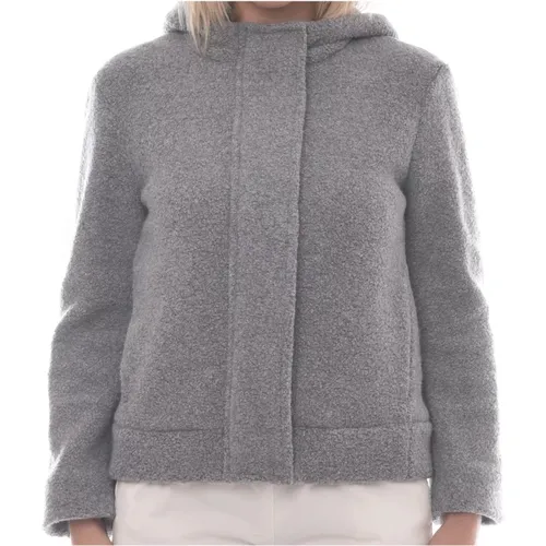 Sherpa Wollmantel mit Kapuze , Damen, Größe: L - Max Mara - Modalova