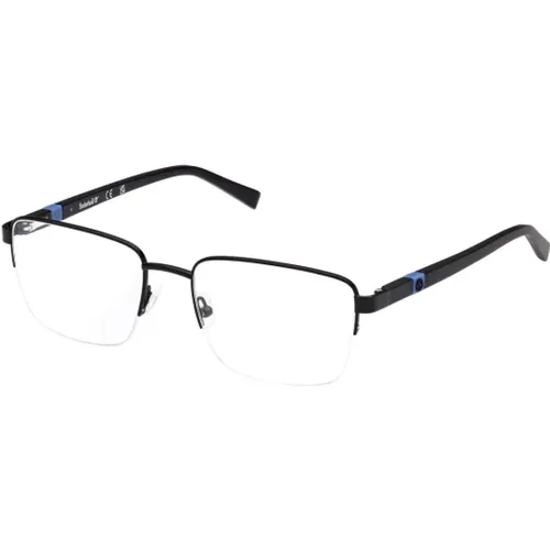 Rectangular Metal Eyeglasses , male, Sizes: 55 MM - Timberland - Modalova