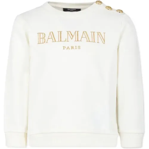 Ivory Sweatshirt Aw24 Mädchen Kleidung - Balmain - Modalova