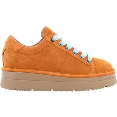 Suede Lace-Up Sneakers , Damen, Größe: 36 EU - Panchic - Modalova