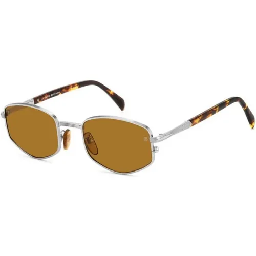Silberne Sonnenbrille für Männer - Eyewear by David Beckham - Modalova