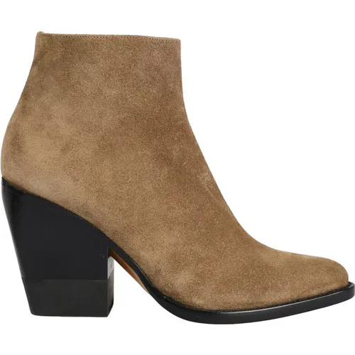 Leather Ankle Boots , female, Sizes: 3 1/2 UK, 8 UK - Chloé - Modalova