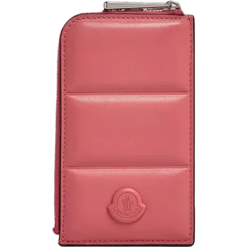 Quilted Leather Card Holder , female, Sizes: ONE SIZE - Moncler - Modalova