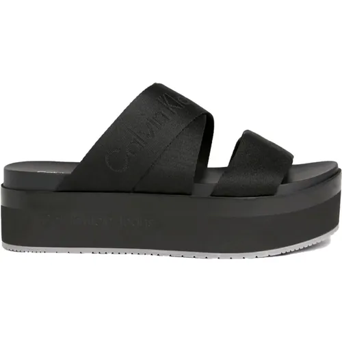 Flat Sandal Webbing , female, Sizes: 8 UK, 4 UK, 7 UK, 6 UK - Calvin Klein Jeans - Modalova