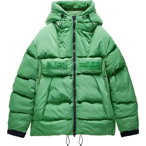 Grüne Kelly Hyper Puffer Jacke , Herren, Größe: L - Napapijri - Modalova