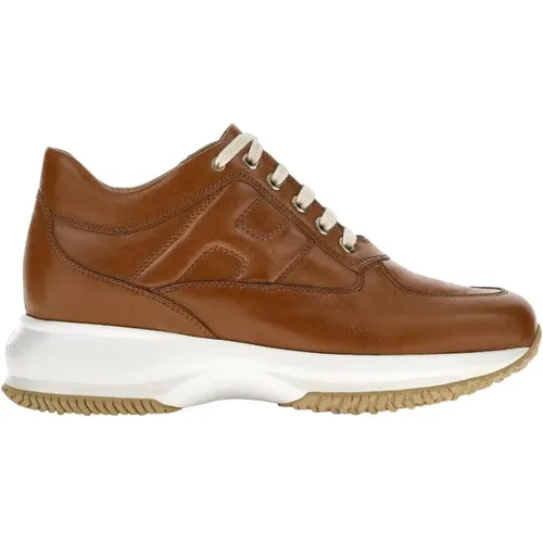 Leather Sneakers with Visible Stitching , female, Sizes: 2 UK, 4 1/2 UK, 5 1/2 UK, 4 UK, 5 UK - Hogan - Modalova