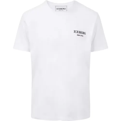D Heritage Logo T-Shirt for Men , male, Sizes: M, XL, L, S - Iceberg - Modalova