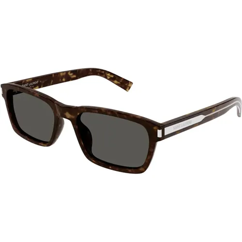 Rechteckige New Wave Sonnenbrille , Herren, Größe: 57 MM - Saint Laurent - Modalova