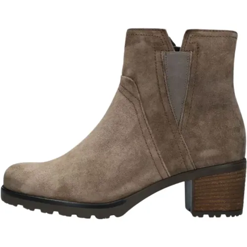 Taupe Wildleder Stiefeletten 804 - Gabor - Modalova