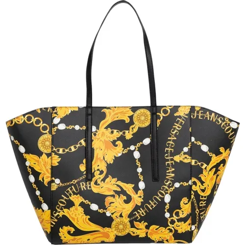 Abstract Multicolour Chain Couture Tote Bag , female, Sizes: ONE SIZE - Versace Jeans Couture - Modalova