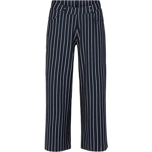 Striped Crop Trousers Loose Fit , female, Sizes: 2XL, L, 6XL, M, 3XL, XS, 4XL, 5XL, XL, S - LauRie - Modalova