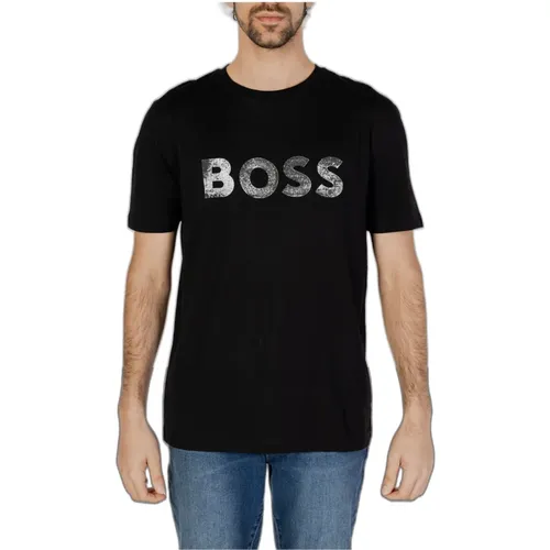 Herren T-Shirt Frühling/Sommer Kollektion , Herren, Größe: S - Boss - Modalova