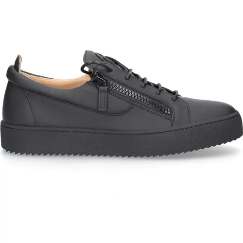 Sneaker low Frankie Calf Leather , male, Sizes: 9 1/2 UK - giuseppe zanotti - Modalova