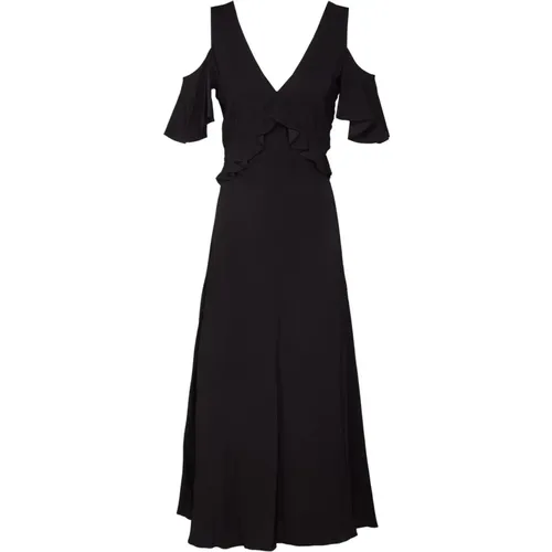 Long Georgette Dress with Ruffles , female, Sizes: 2XS - Twinset - Modalova
