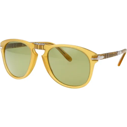 Vintage Aviator Sunglasses Steve McQueen Style , male, Sizes: 54 MM - Persol - Modalova