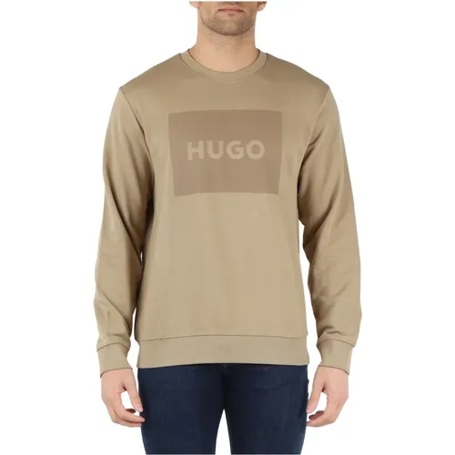 Logo Sweatshirt mit Rippendetails , Herren, Größe: L - Hugo Boss - Modalova