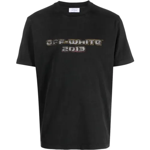 Bacchus Slim T-Shirt Schwarz Multicolor , Herren, Größe: L - Off White - Modalova