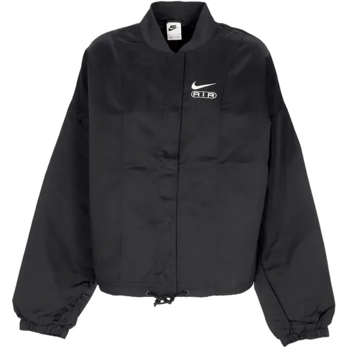 Schwarz/Weiß Air Jacket Streetwear , Damen, Größe: M - Nike - Modalova