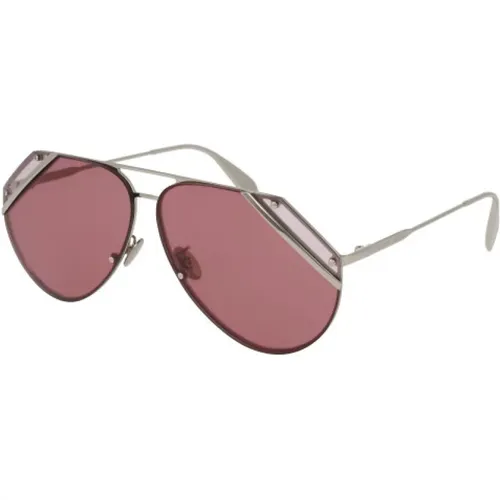 Edge Am0092S-002 Sonnenbrille Rosa Linse , unisex, Größe: 65 MM - alexander mcqueen - Modalova