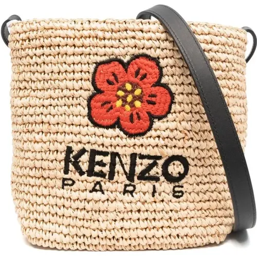 Rafia Cross Body Bag, Sleek , female, Sizes: ONE SIZE - Kenzo - Modalova