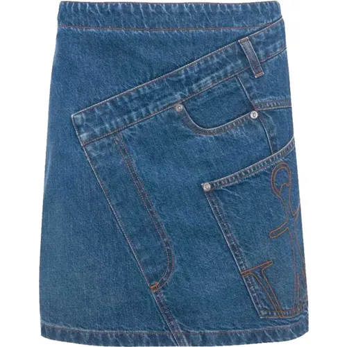 Twisted Mini Denim Skirt , female, Sizes: M - JW Anderson - Modalova