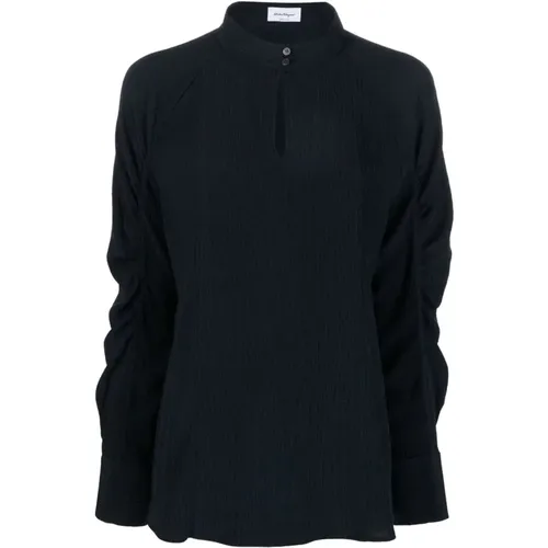 Long sleeves shirt , female, Sizes: L, XS, M - Salvatore Ferragamo - Modalova