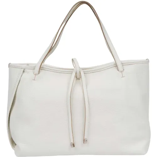 Weiße Leder Shopping Tasche Ray , Damen, Größe: ONE Size - Gianni Chiarini - Modalova